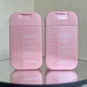 Monday Haircare Smooth Shampoo & Conditioner Travel Set Eco Friendly NEW